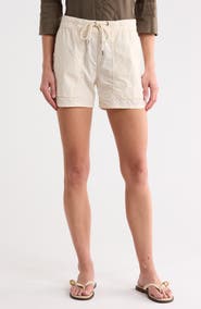 James Perse Stretch Cotton Poplin Drawstring Shorts