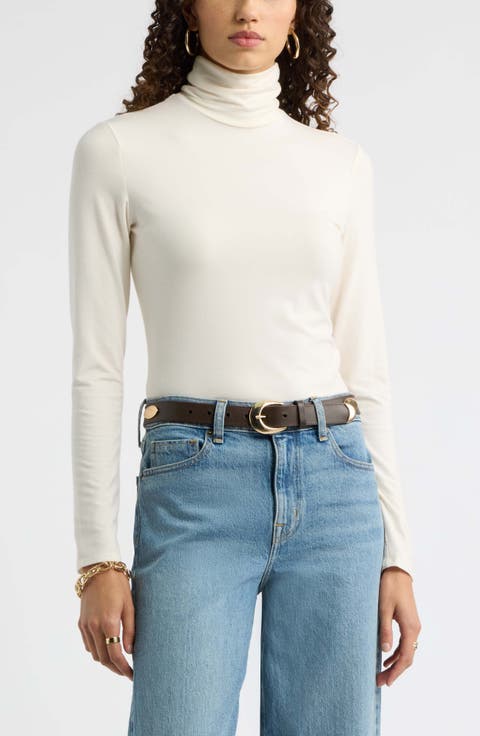 Turtleneck Knit Top