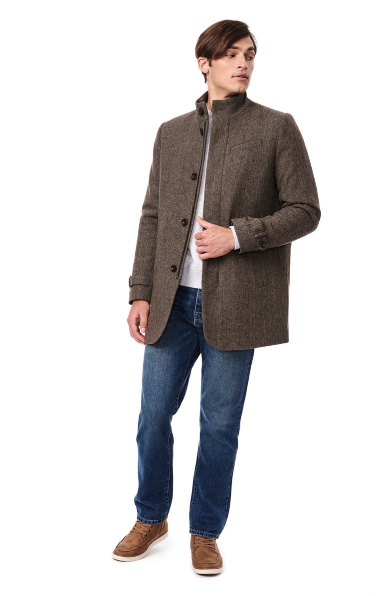 Bernardo Herringbone Jacket, Alternate, color, 