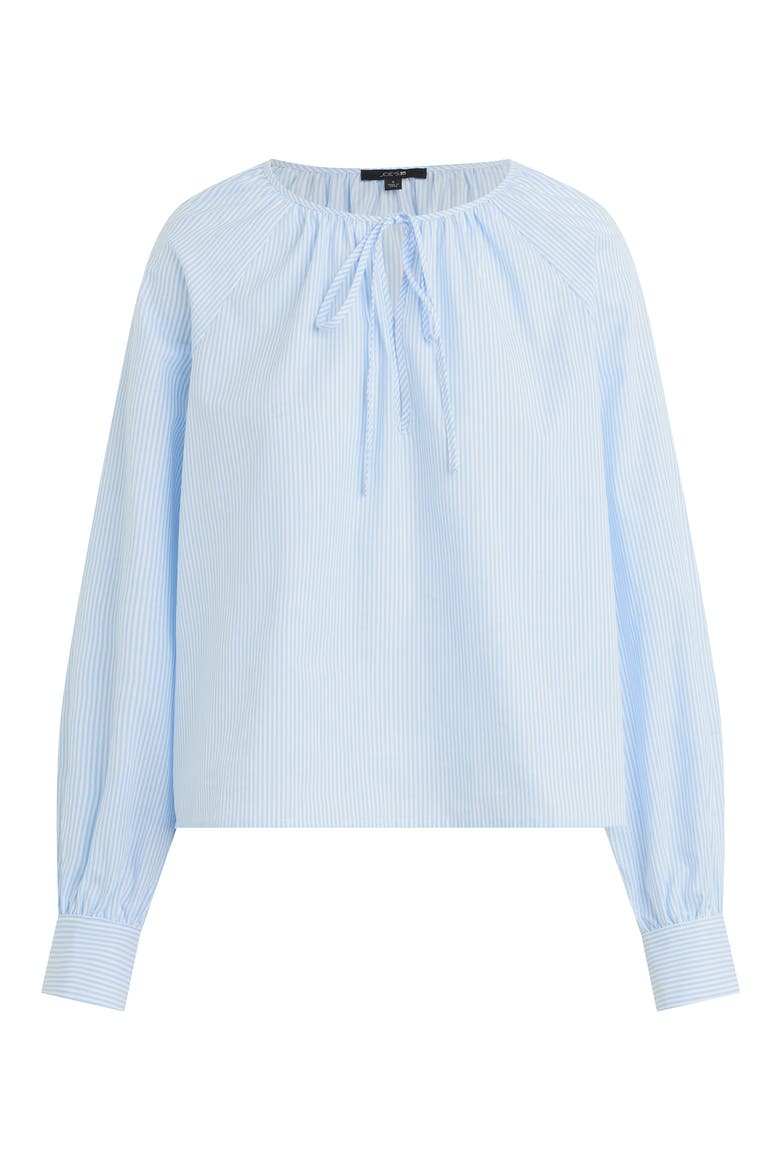 The Everyday Split Neck Top, Alternate, color, BLUE/ WHITE STRIPE