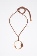 Bimba y Lola Irregular Hoop Necklace With Matte Stones