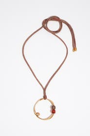 Bimba y Lola Irregular Hoop Necklace With Matte Stones