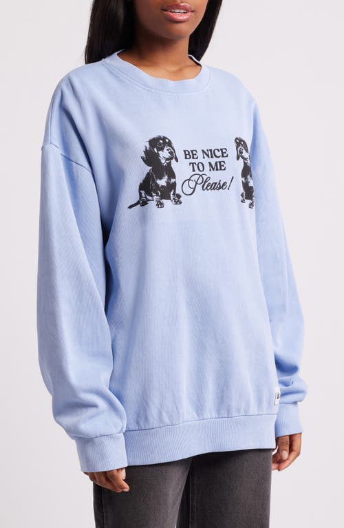 Dressed in Lala Cries Easily Dog Graphic Sweatshirt in Periwinkle 