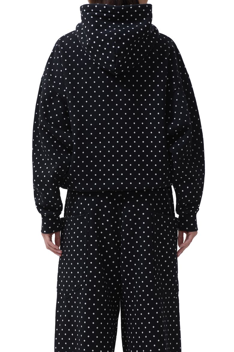 Blake Cotton Hoodie, Alternate, color, NOIR MICRO DOT