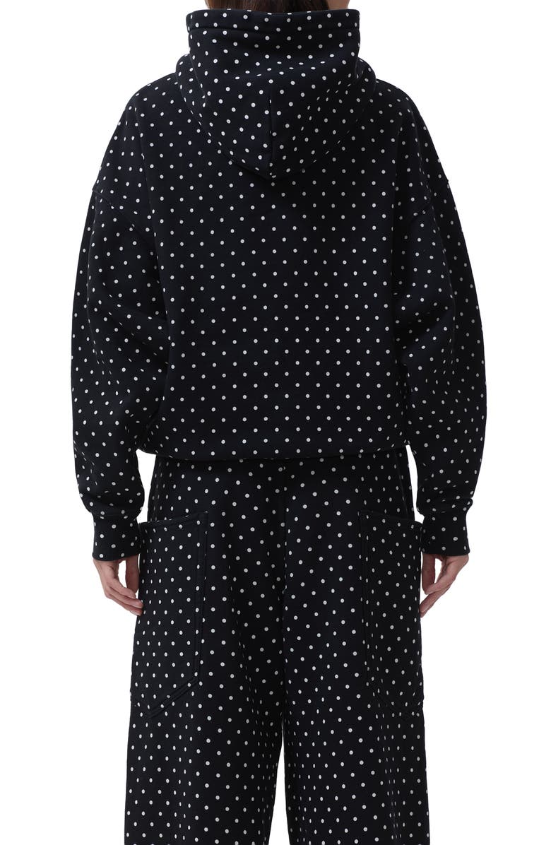 AFRM Blake Cotton Hoodie, Alternate, color, Noir Micro Dot