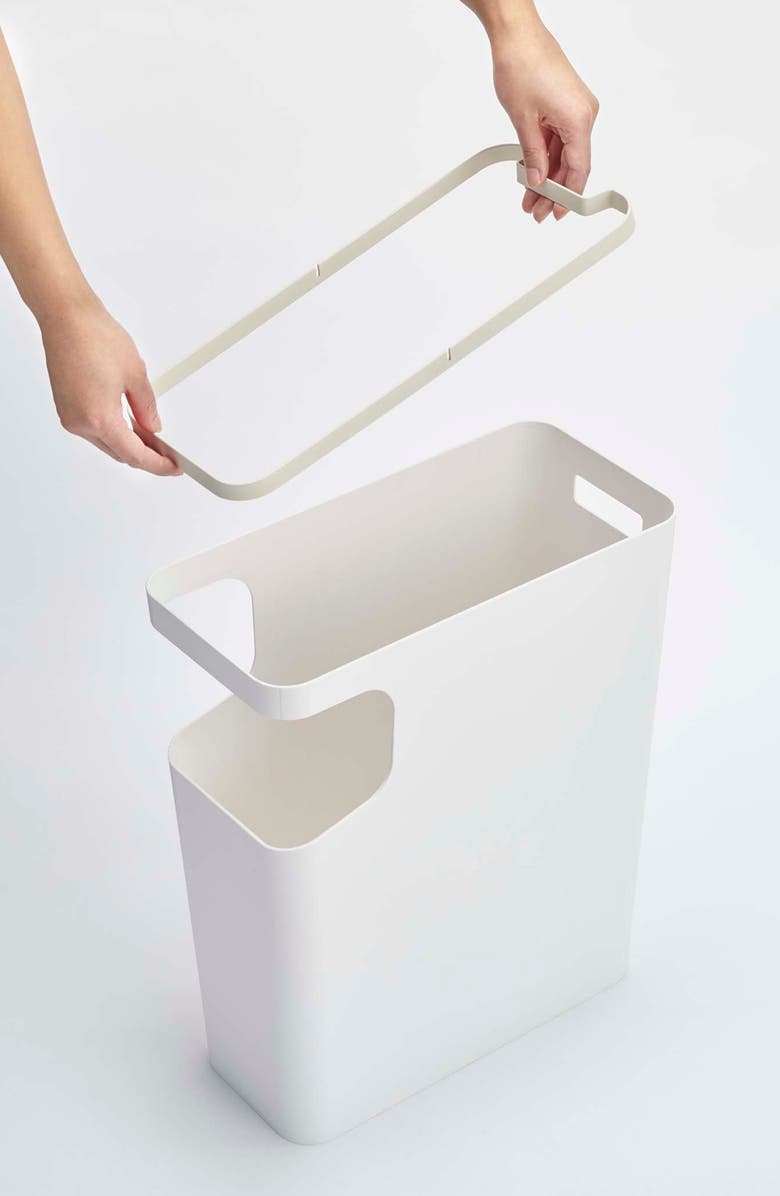 Yamazaki Side Table Trash Can, Alternate, color, White