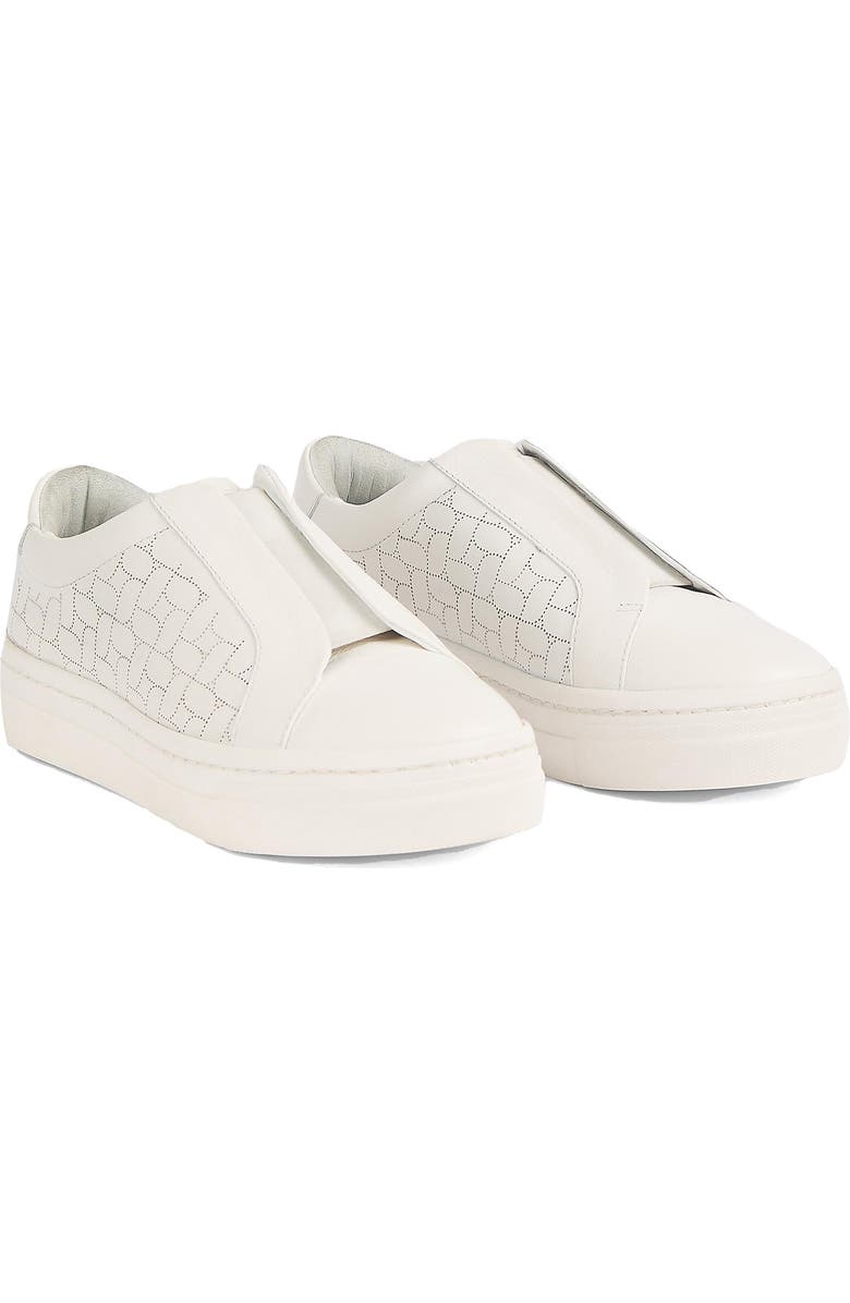 LK Bennett Joy Oloid Laser-Cut Sneaker, Main, color, Off White