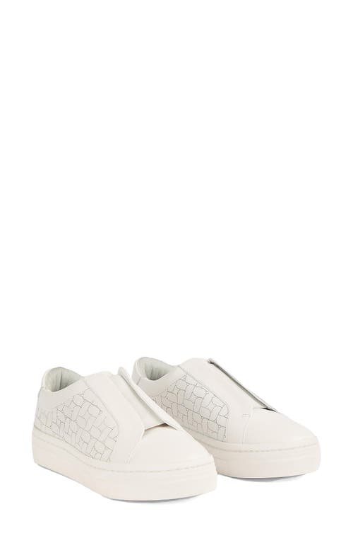 Lk Bennett Womens Joy Laser-cut Leather Low-top Trainers In Off White