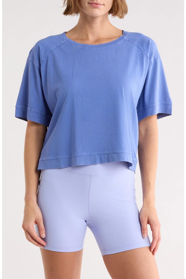 Vintage Wash Boxy Tee, Main, color, PURPLE BAJA