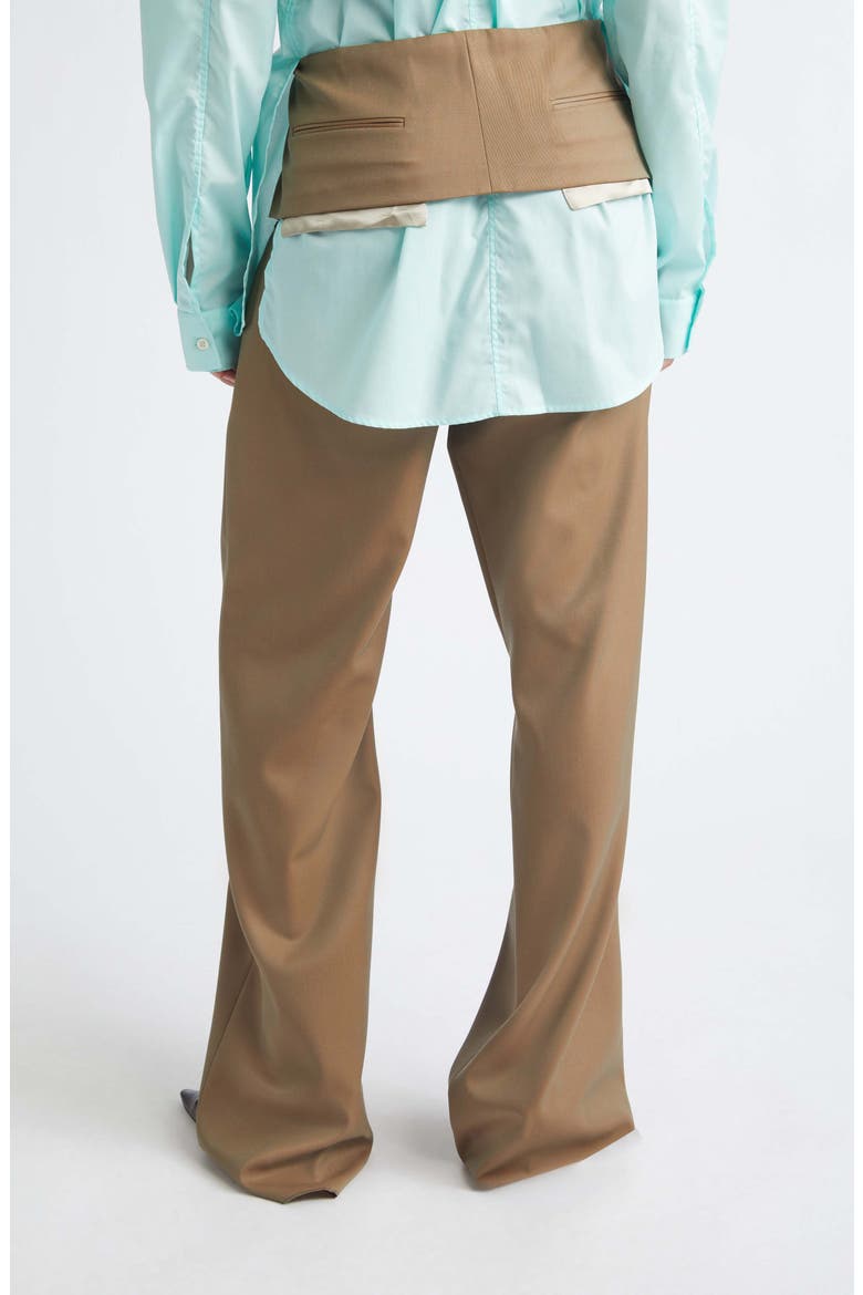 Back Cutout Wool Pants, Alternate, color, BROWN
