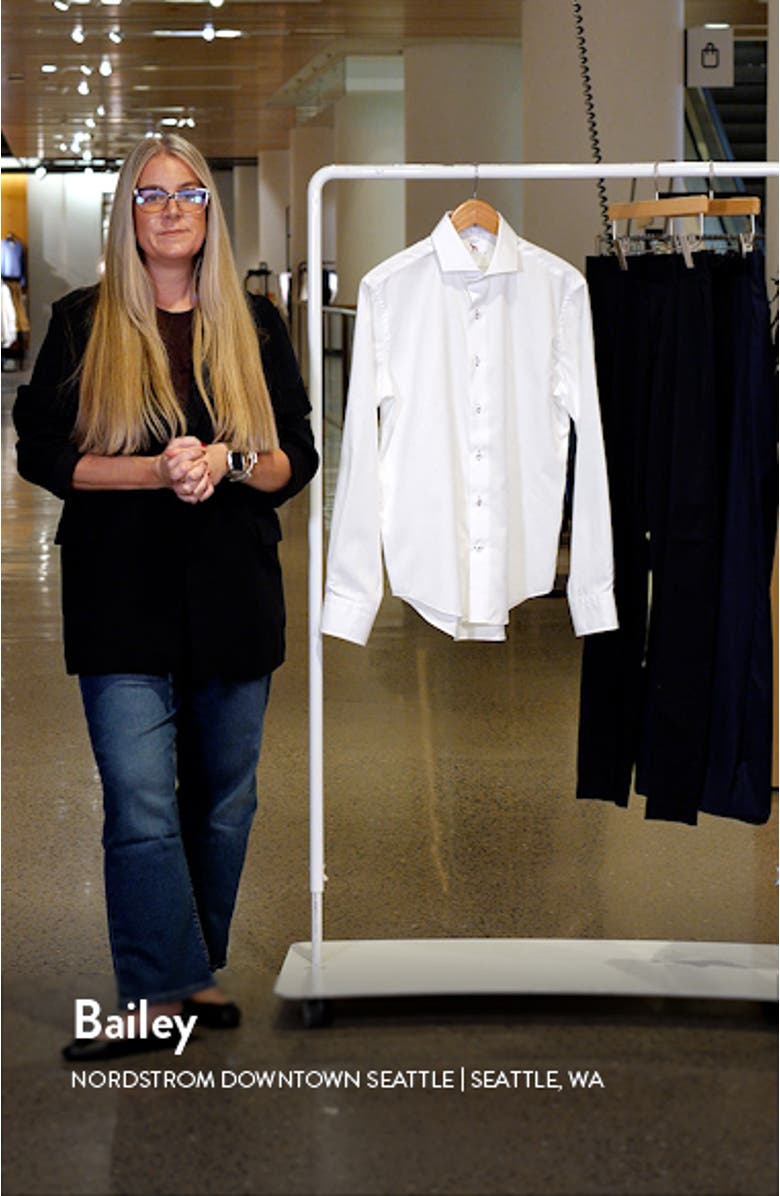 Trim Fit Check Diamond Textured Cotton Dress Shirt, sales video thumbnail