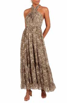 Petal & Pup Lennon Floral Halter Gown