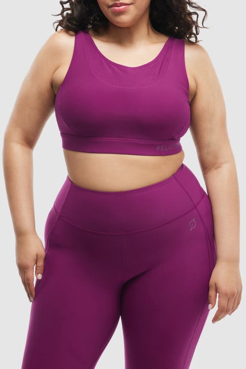 Peloton Cadent Laser Perforated Bra In Plum