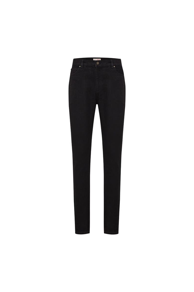 Cotton Straight Denim, Alternate, color, BLACK