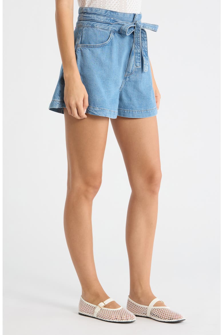 Mathilda Paperbag Waist Denim Shorts, Alternate, color, ROSECRANS
