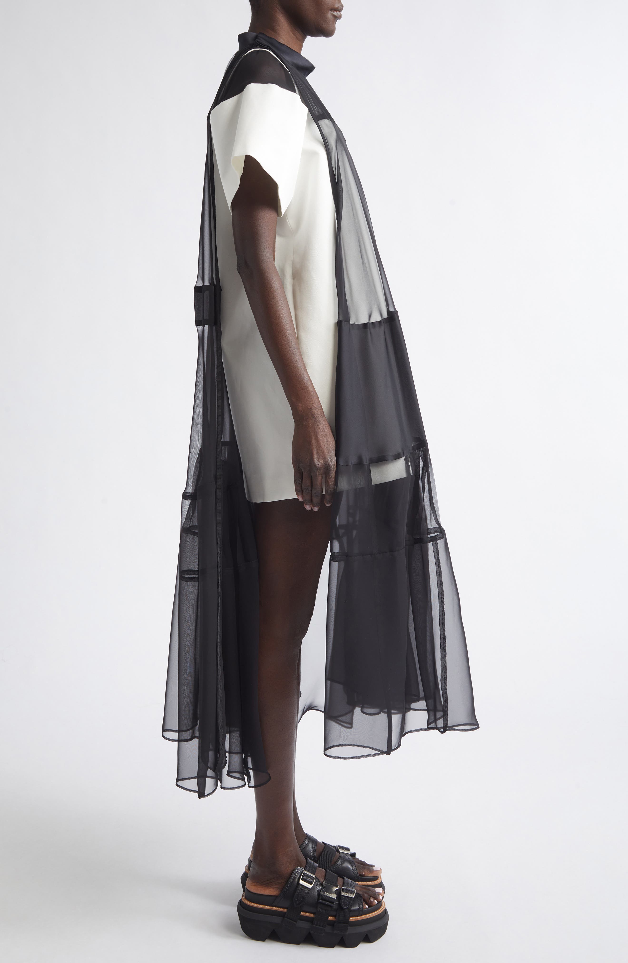 Sacai Mixed Media Maxi Dress (Women) | Nordstrom