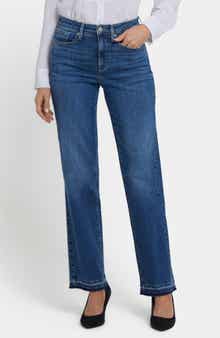 NYDJ Bailey Release Hem High Waist Relaxed Straight Leg Jeans