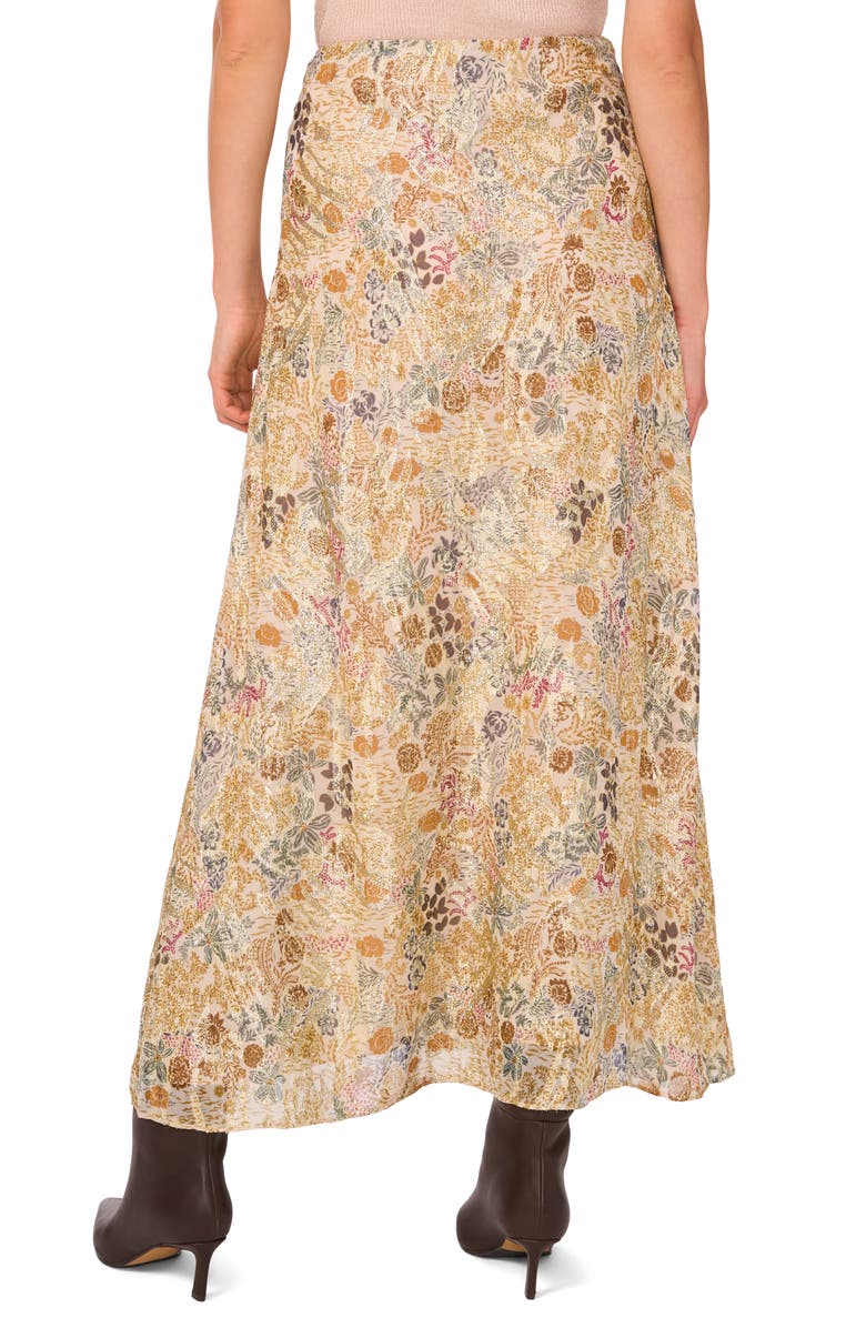 1.STATE Metallic Floral Maxi Skirt, Alternate, color, 
