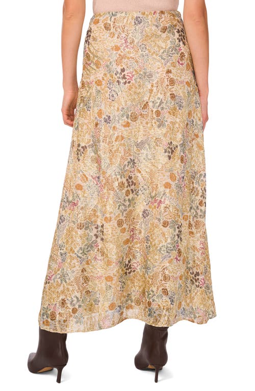 1.state Metallic Floral Maxi Skirt In Multi