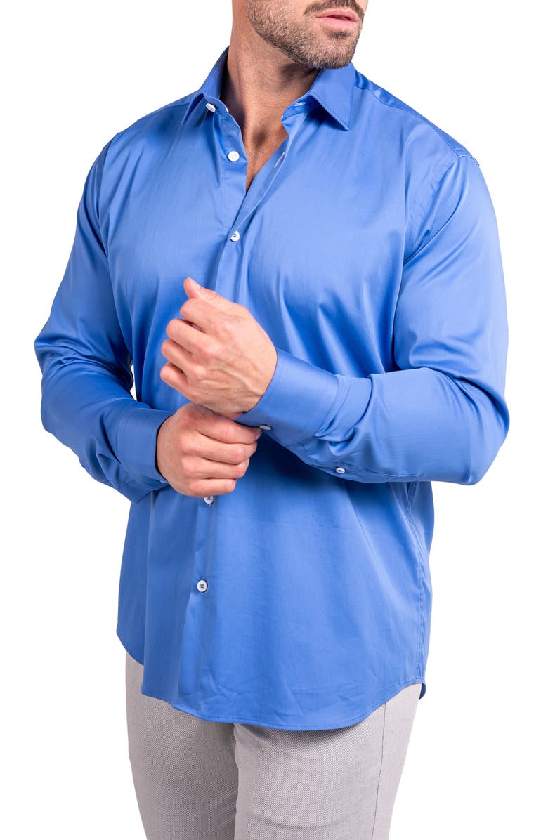 Maceoo Blacklabel Ascension Performance Button-Up Shirt, Alternate, color, Blue