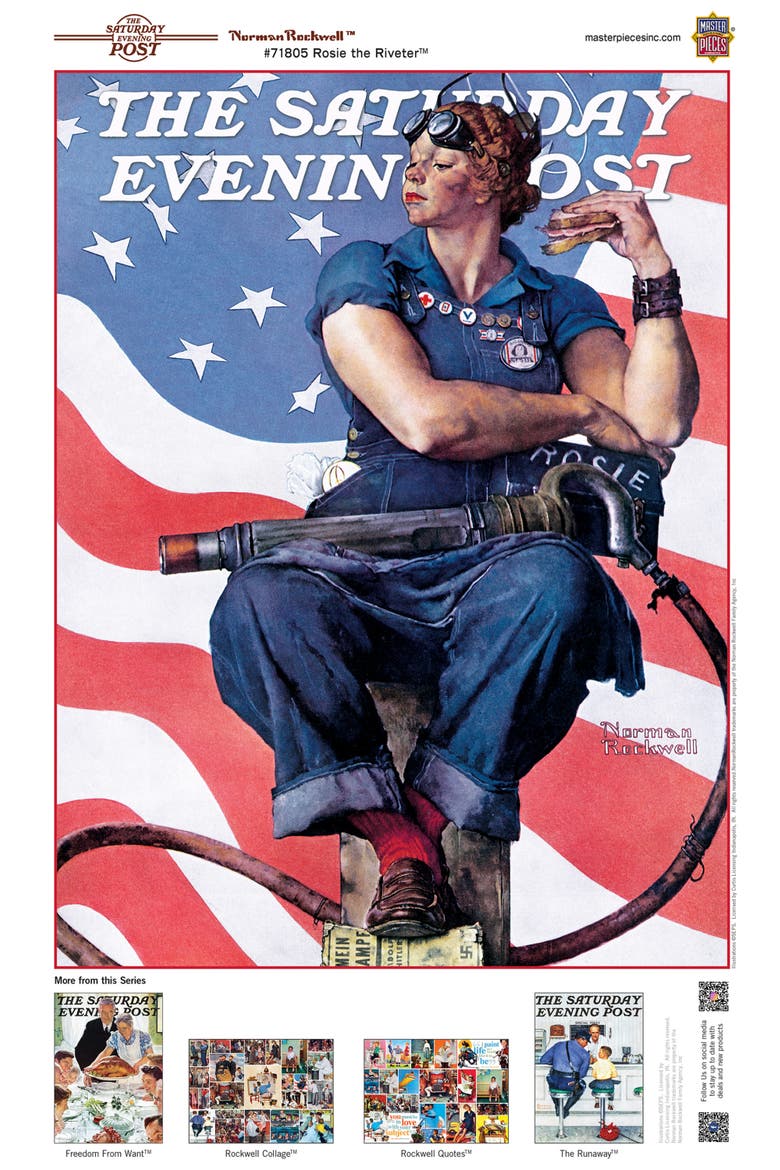 Rosie the Riveter 1000 Piece Puzzle, Alternate, color, Multicolor