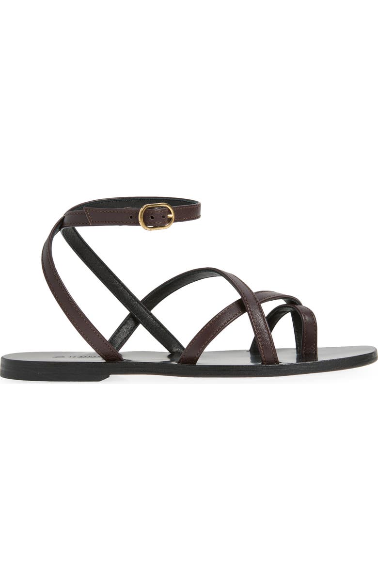 La Canadienne Gentle Ankle Wrap Sandal, Alternate, color, Brown