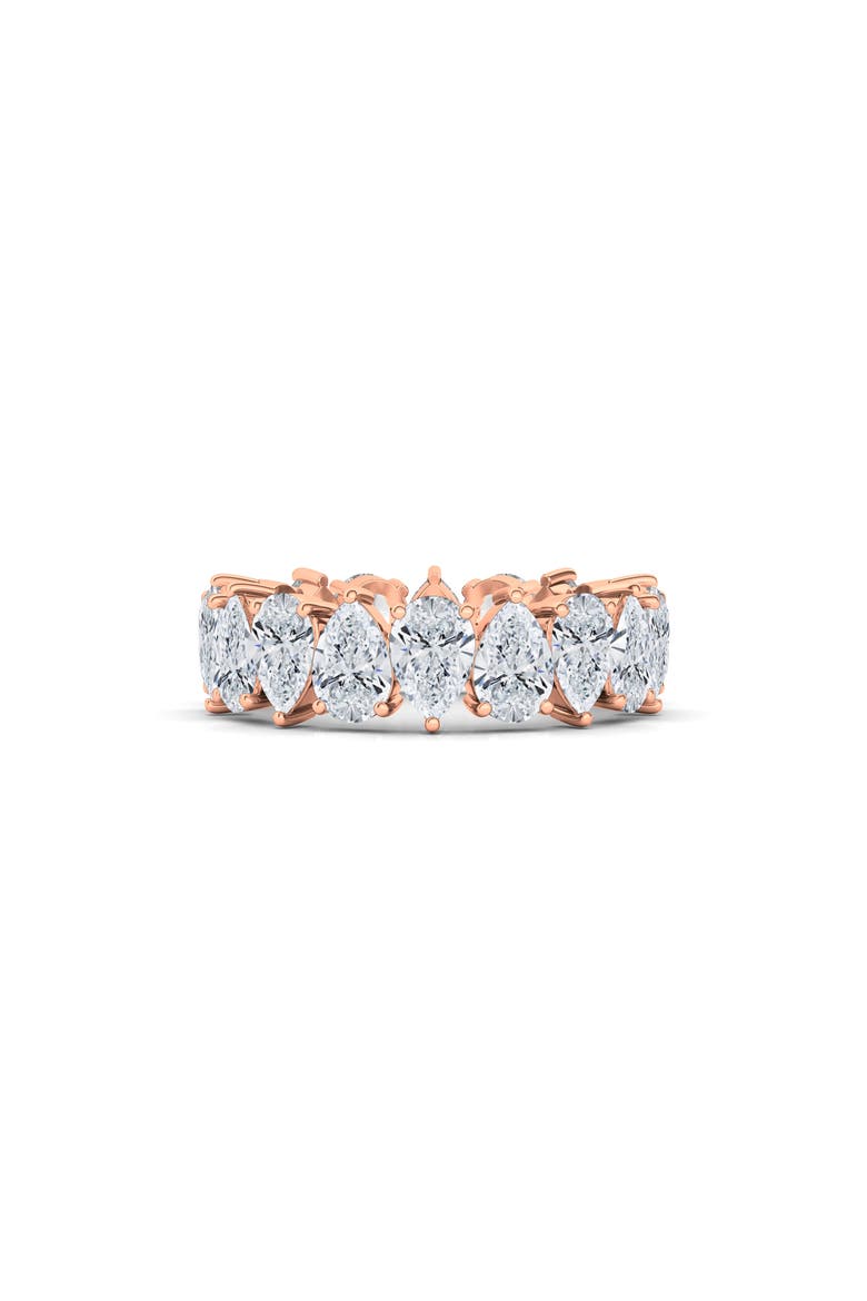 Alternating Pear Lab Created Diamond Eternity Ring, Alternate, color, ROSE GOLD