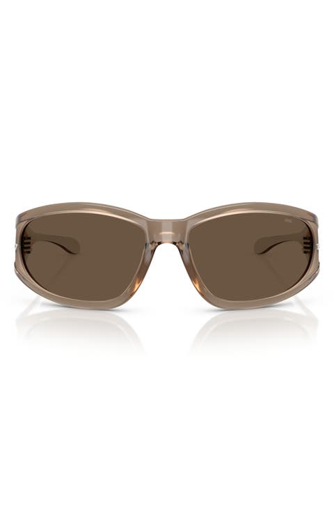 65mm Oversize Wrap Sunglasses