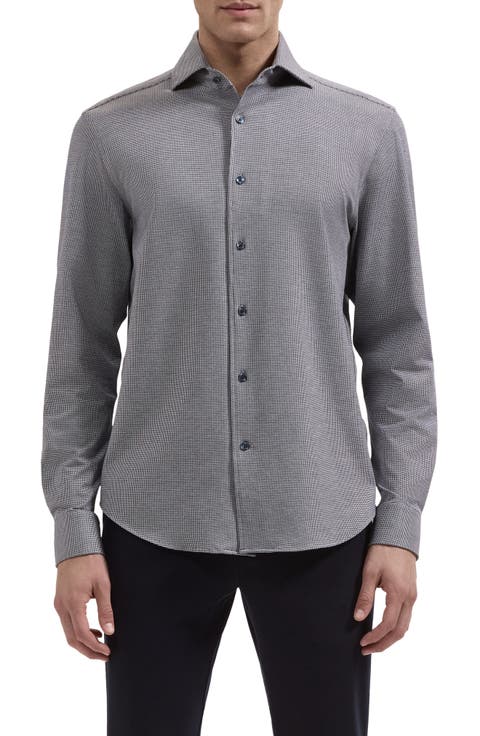 Devon OoohCotton® Houndstooth Button-Up Shirt