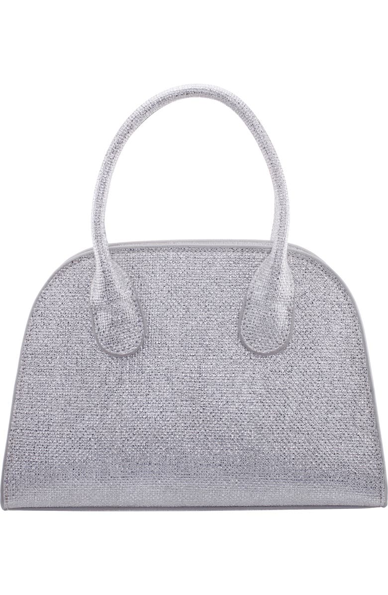 Nina Yorke Top Handle Bag, Main, color, Silver