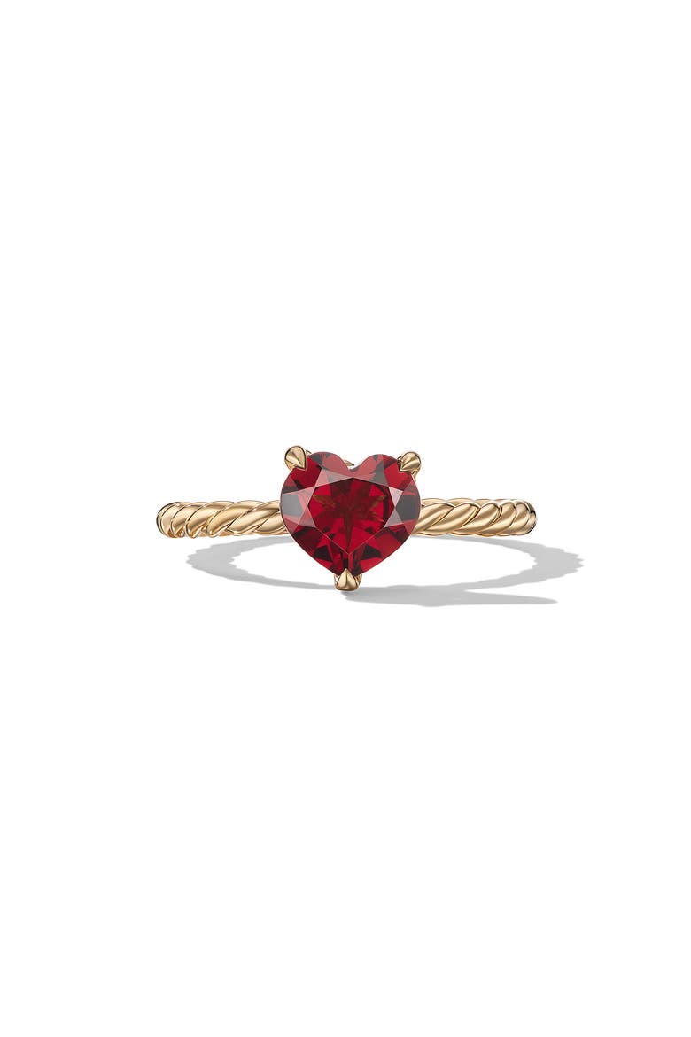 Garnet Heart Ring, Main, color, 18K YELLOW GOLD