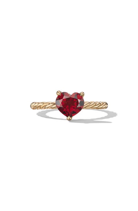 Garnet Heart Ring