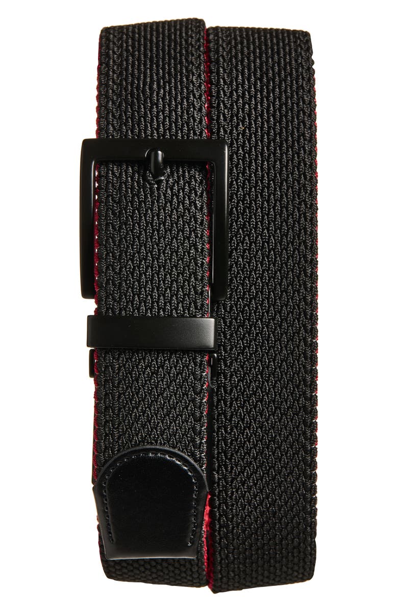 Callaway Golf<sup>®</sup> Stretch Fab Rev Woven Belt, Main, color, Black/ Red
