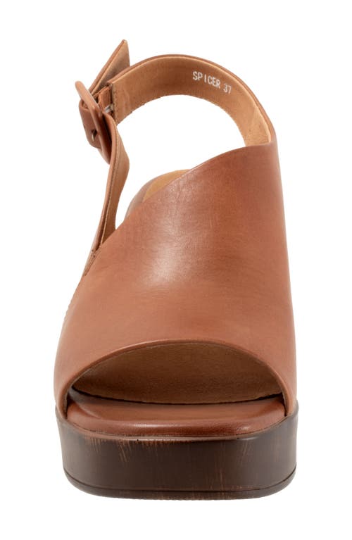 Shop Eos Footwear Spicer Slingback Platform Sandal In Brandy
