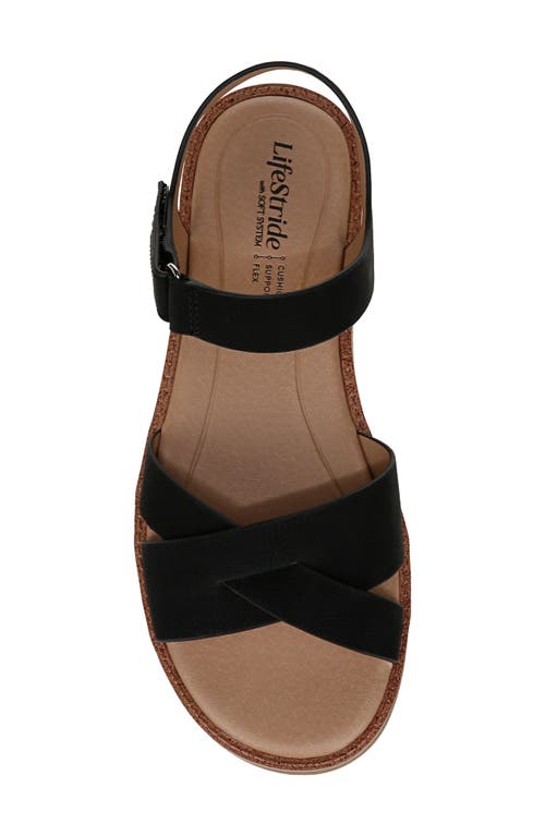 Shop Lifestride Wren Ankle Strap Platform Sandal In Black