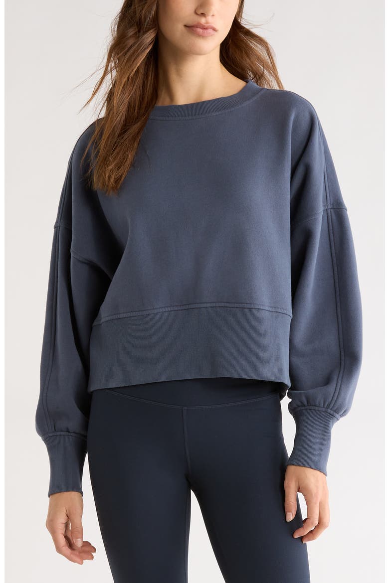 Cloud Fleece Relaxed Sweatshirt, Main, color, NAVY ARMADA