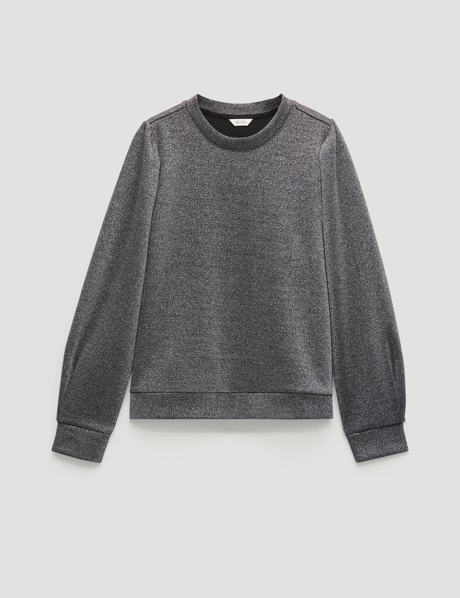 Emily Sparkle Puff Sleeve Jersey Top - image 2