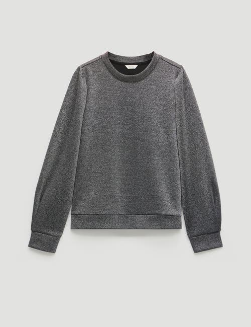 Hush Emily Sparkle Puff Sleeve Jersey Top In Gray