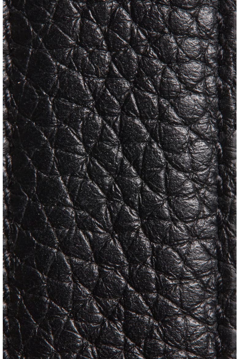 Monogram Leather Belt, Alternate, color, NERO