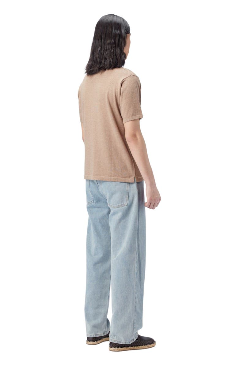 GOBI Mongolian Cashmere Men's Cotton Silk Cashmere Blend Polo Shirt, Alternate, color, Timber Wolf