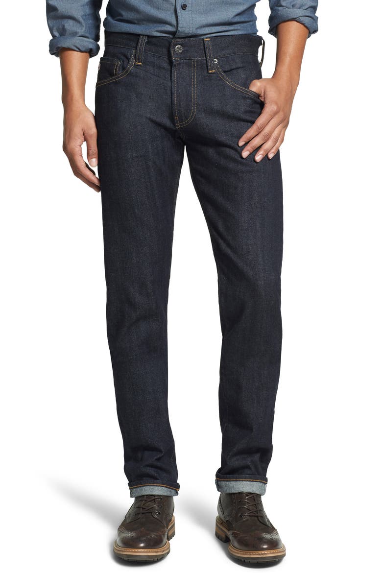'Nomad' Skinny Fit Selvedge Jeans, Main, color, ALPHA