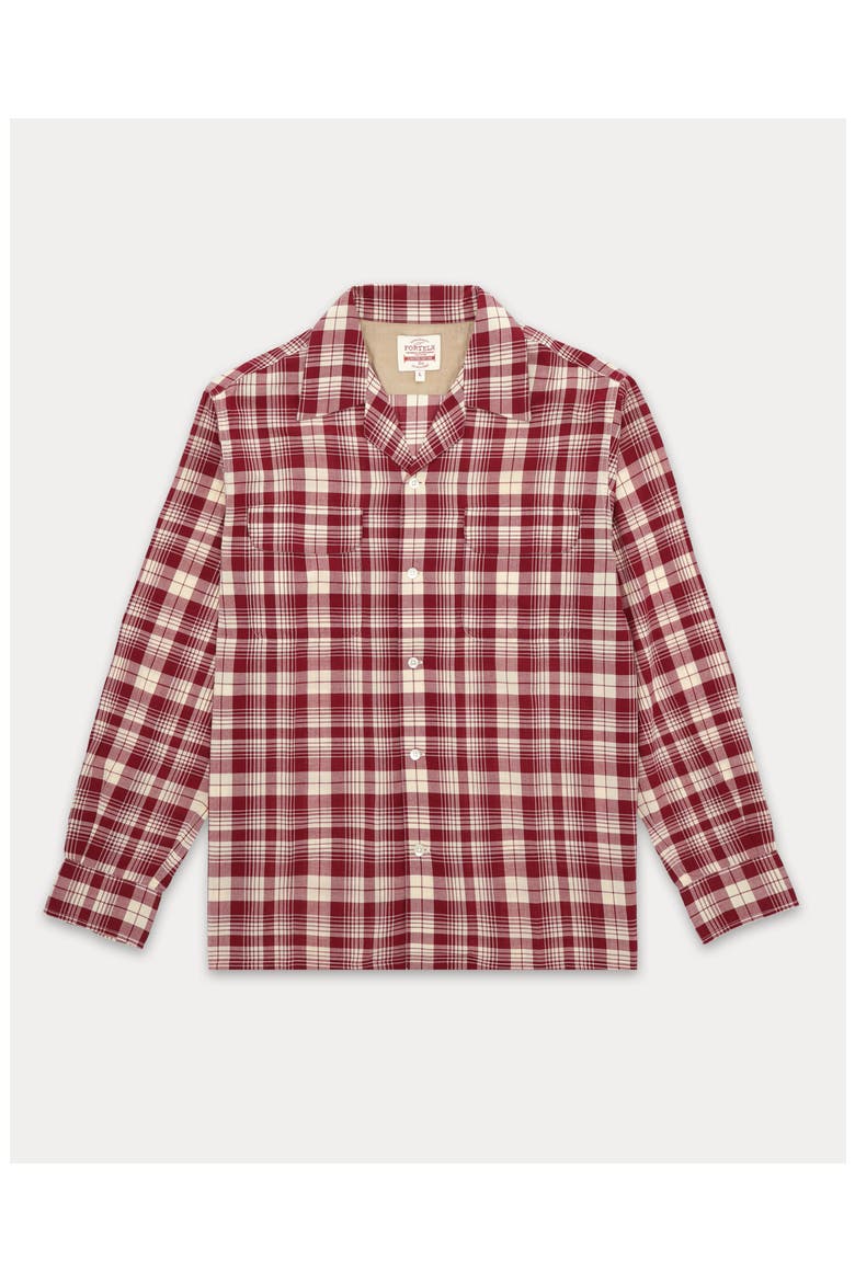 Baker Tartan Check Shirt, Main, color, Red