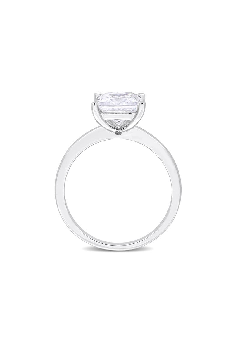Sterling Silver Princess Cut Created Moissanite Engagement Ring, Alternate, color, SILVER