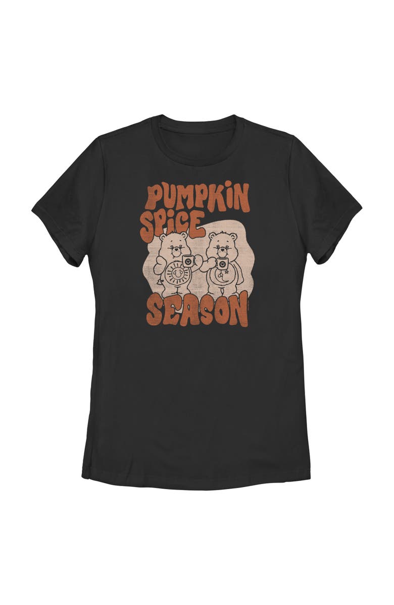 Care Bears Women's Care Bears Pumpkin Spice Season Graphic T-Shirt, Main, color, Black