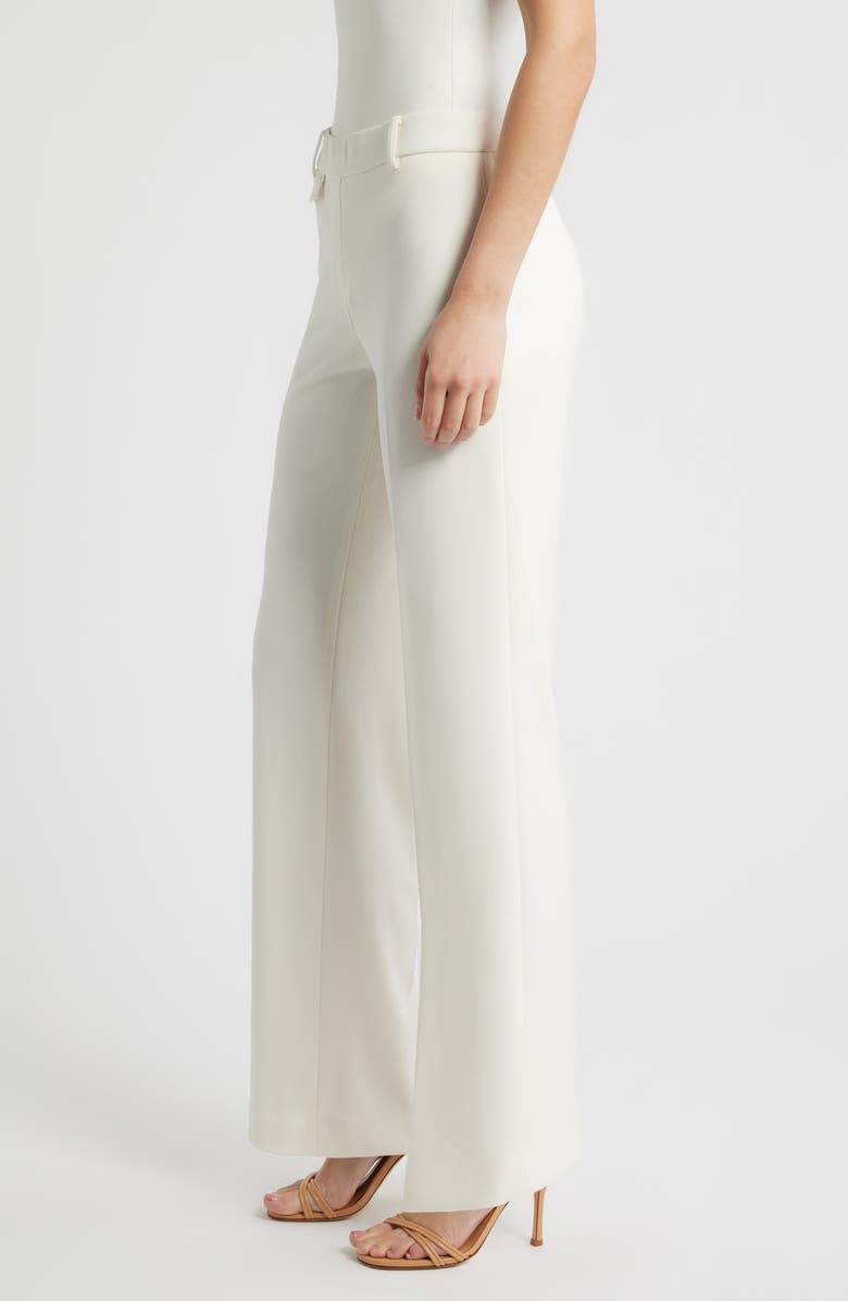 Anne Klein High Waist Wide Leg Pull-On Pants, Alternate, color, White Dove