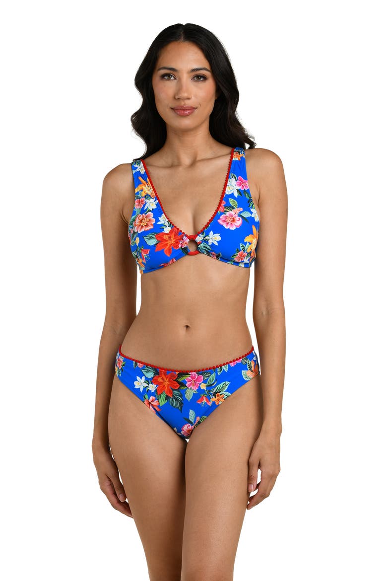 Modern O-Ring Bikini Top, Alternate, color, BLUE MULTI