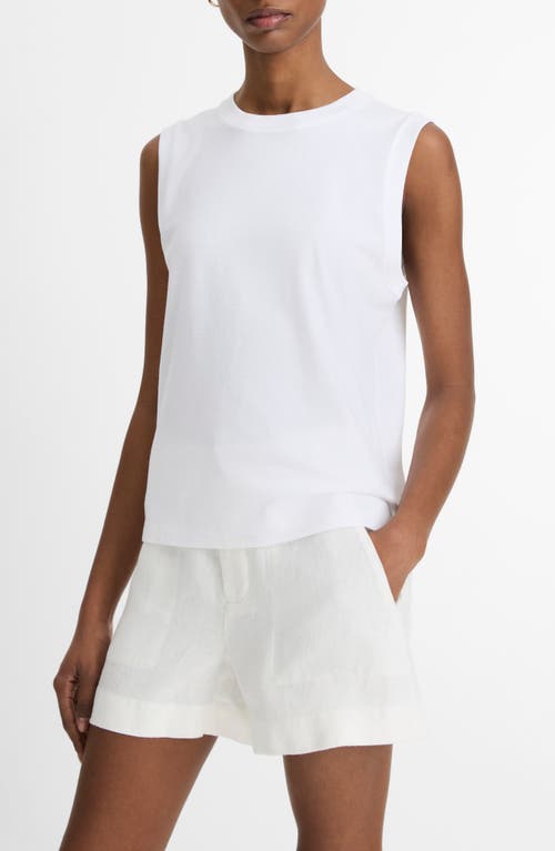 Vince Pima Cotton Muscle Tee In Optic White