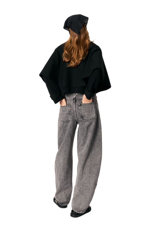 Maje Cape-design Cardigan In Noir