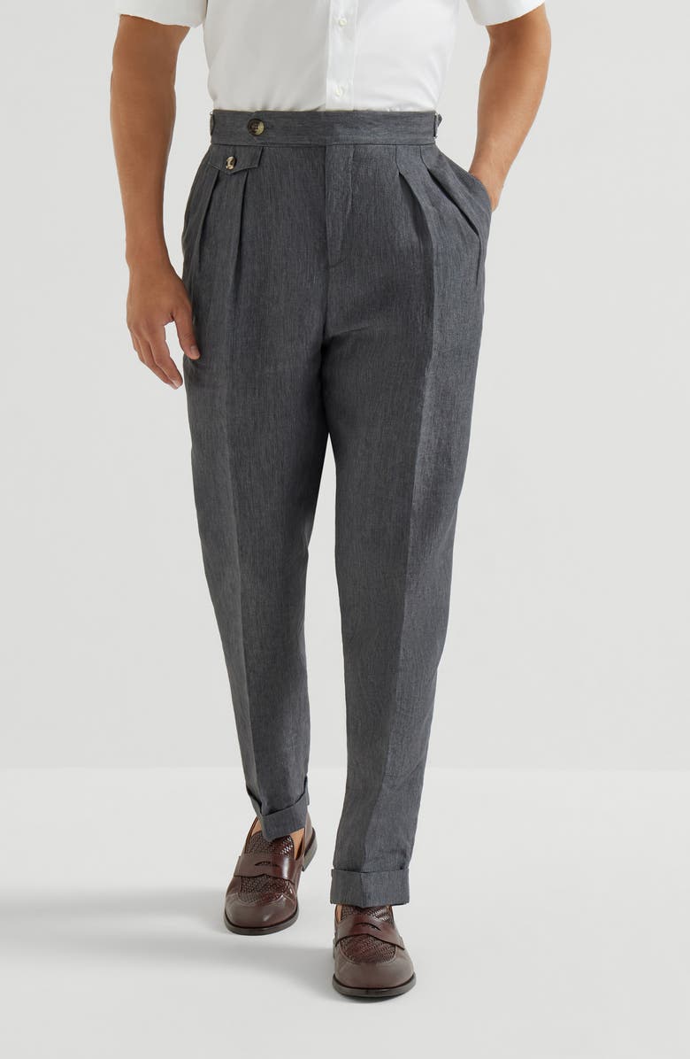 Brunello Cucinelli Tailor fit trousers, Alternate, color, Anthracite