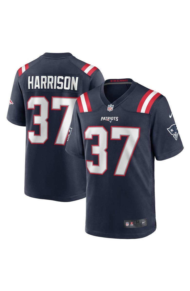 Nike Men's Nike Rodney Harrison Navy New England Patriots Game Retired Player Jersey, Main, color, 
